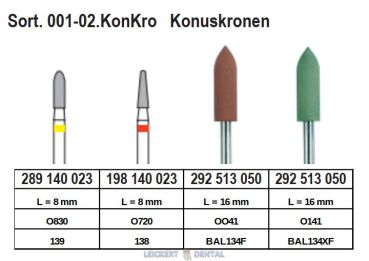 Ausarbeitung Set Konuskronen klein